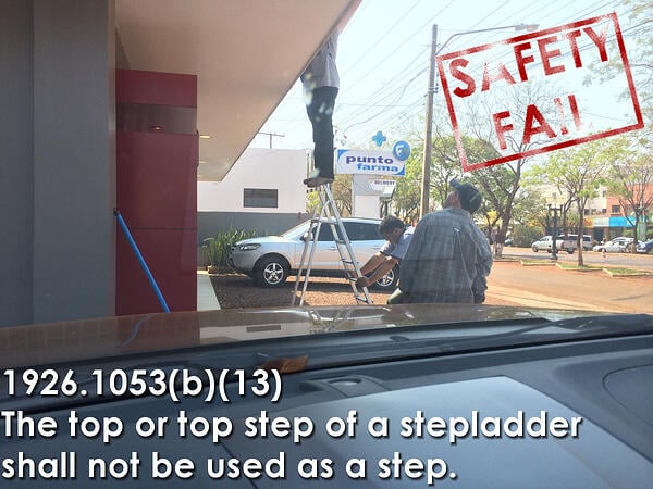 Step Ladder Safety Fail