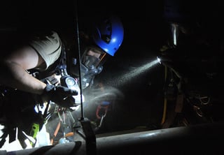 Confined space rescue training