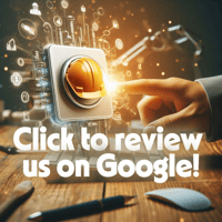 STS Google Review - Image of person clicking on keyboard with text of click to review us on google