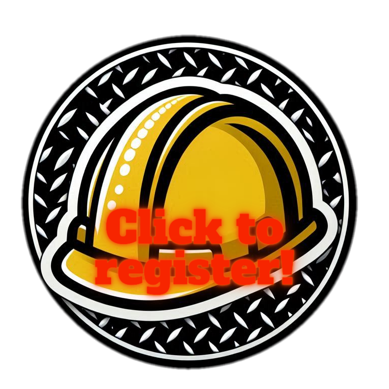 STS Training Registration - Image of hard hat with text of click to register